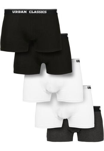 Urban Classics Organic Boxer Shorts 5-Pack blk+blk+wht+wht+cha - 5XL