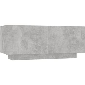 SHUMEE Noční stolek betonově šedý 100 × 35 × 40 cm dřevotříska, 3082769 (3082769)