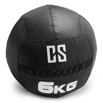 Capital Sports Bravor Wall Ball medicinbal PVC 6kg černá, dvojité švy