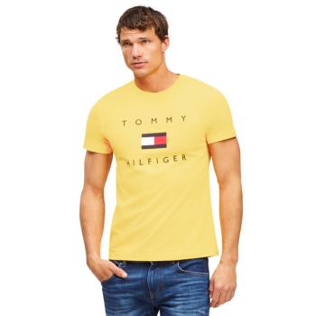 Tommy Hilfiger pánské žluté tričko triko - L (ZFB)