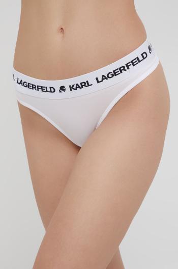Tanga Karl Lagerfeld (2-pack) bílá barva