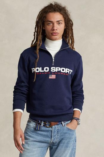 Mikina Polo Ralph Lauren pánská, tmavomodrá barva, s potiskem