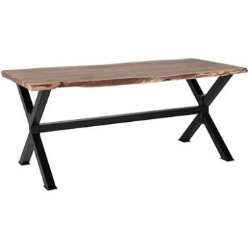 Jídelní stůl hnědý/černý 180 x 95 cm VALBO, 164520 (beliani_164520)