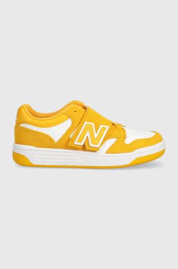 Dětské sneakers boty New Balance PHB480WA žlutá barva