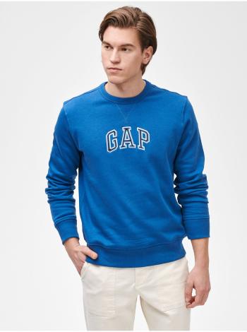 Modrá pánská mikina GAP Logo crewneck sweatshirt