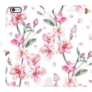 Flipové pouzdro na mobil Apple iPhone 6 / iPhone 6s - M124S Růžové květy (5903226074358)