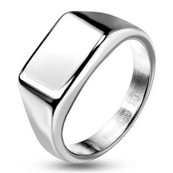 Spikes USA Ocelový prsten s možností rytiny - velikost 68 - OPR1858-68