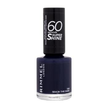 Rimmel London 60 Seconds Super Shine 8 ml lak na nehty pro ženy 720 Sea In The Dark