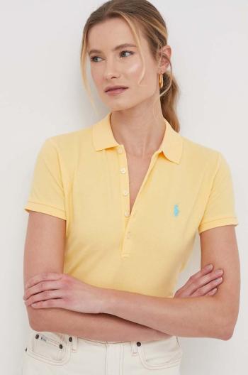 Polo tričko Ralph Lauren žlutá barva, 211870245