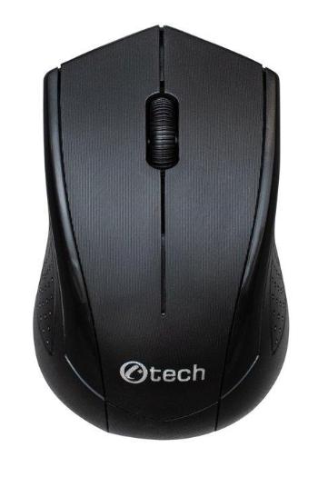 C-TECH myš WLM-07, bezdrátová, 1200DPI, 3 tlačítka, USB nano receiver, černá