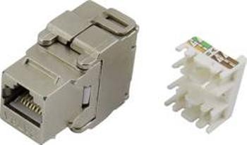 Zásuvka, rovná TRU COMPONENTS 1425903, RJ45 Cat6 93013c1179, kov, 1 ks