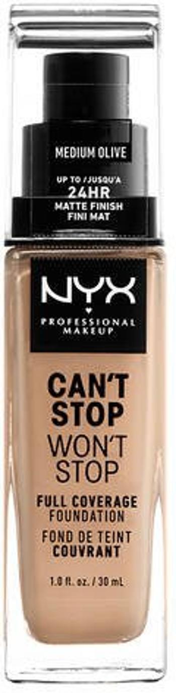 NYX Professional Makeup Can't Stop Won't Stop 24 hour Foundation Vysoce krycí make-up - 09 Medium Olive 30 ml