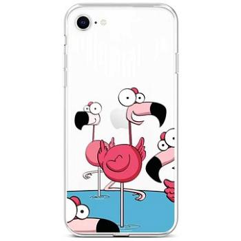 TopQ Kryt iPhone SE 2022 silikon Cartoon Flamingos 74020 (Sun-74020)