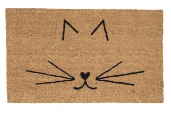 Kokosová rohožka s obličejem kočky - 75*45*1 cm MC241