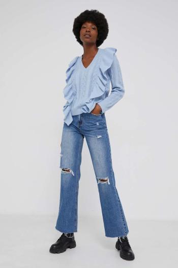 Bavlněné džíny Answear Lab dámské, medium waist