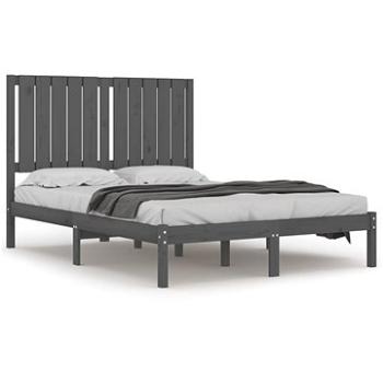 Rám postele šedý masivní dřevo 120 × 190 cm Small Double, 3104385 (3104385)