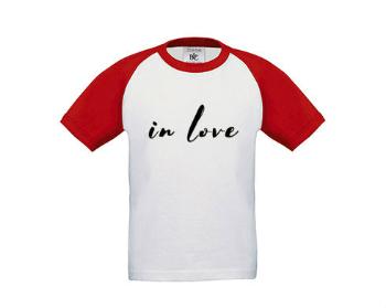 Dětské tričko baseball in love
