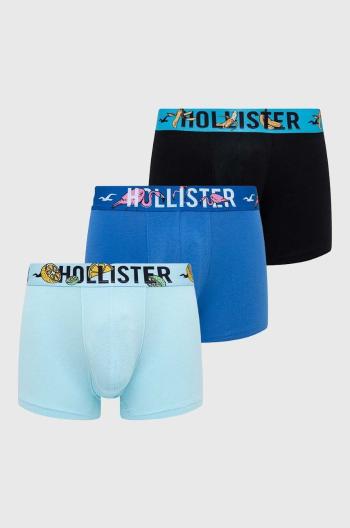 Boxerky Hollister Co. 3-pack pánské, tmavomodrá barva