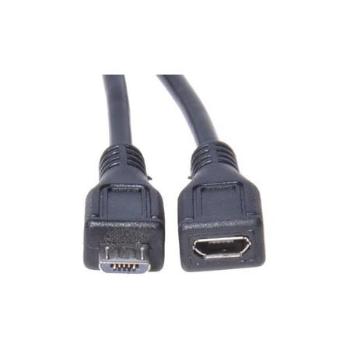 PremiumCord Kabel prodlužovací micro USB 2.0 male-female, černý 3m ku2me3f