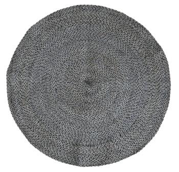 Přírodně - černý kulatý jutový koberec Bunio - Ø 120 cm 16871-24