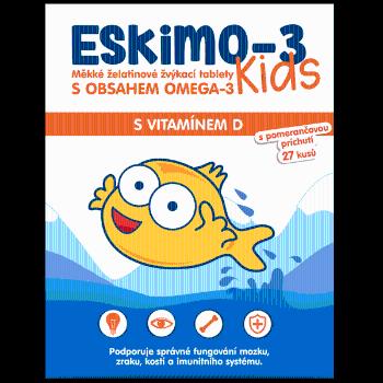 Eskimo Kids Eskimo-3 Kids Omega 3 s vitaminem D žvýkací tablety 27 ks