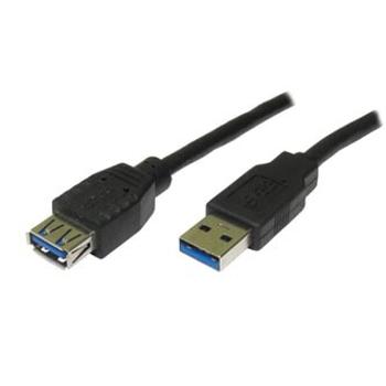 Logo USB prodlužka (3.0), USB A samec - USB A samice, 1.8m, černá, blistr