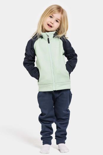 Dětská mikina Didriksons CORIN KIDS FULLZIP tmavomodrá barva, s kapucí, hladká