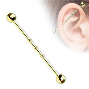 Šperky4U Industrial piercing - ID01014-GD