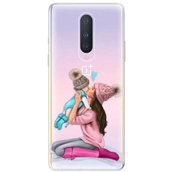 iSaprio Kissing Mom - Brunette and Boy pro OnePlus 8 (kmbruboy-TPU3-OnePlus8)