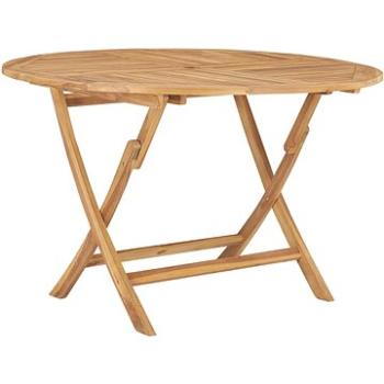  Skládací zahradní stůl O 120 cm masivní teakové dřevo (49436)