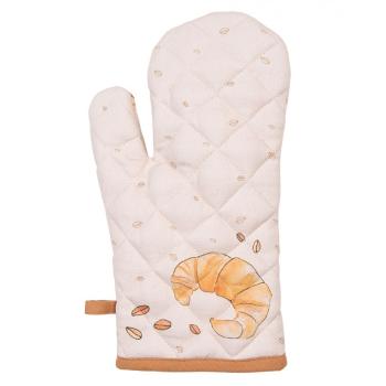 Béžová bavlněná chňapka - rukavice Your Favorite Breakfast - 18*30 cm YFB44