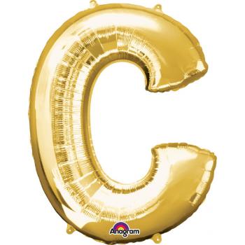 Amscan Fóliový balónek písmeno C 86 cm zlatý