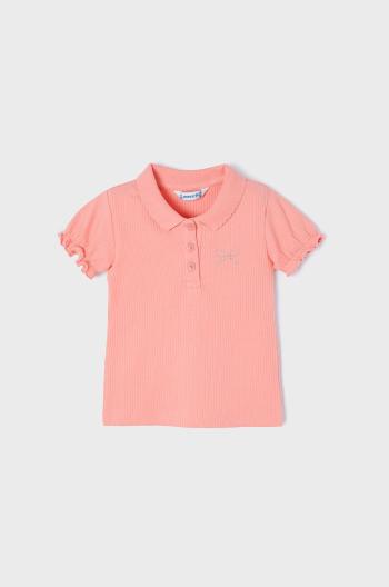 Dětské tričko Mayoral růžová barva
