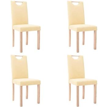 Jídelní židle 4 ks krémové textil, 336772 (336772)