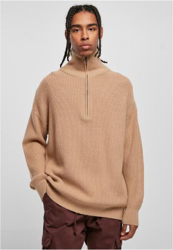 Urban Classics Oversized Knitted Troyer unionbeige - S