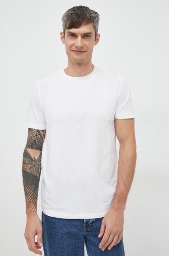 Bavlněné tričko GAP bílá barva