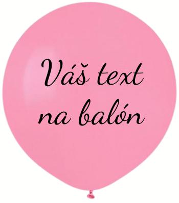 Balón s textem - Růžový 80 cm