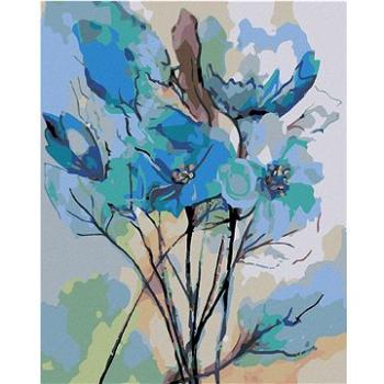 Malování podle čísel - Abstrakce modrých květin (HRAmal01084nad)