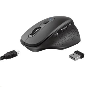 TRUST bezdrátová Myš Ozaa Rechargeable Wireless Mouse - black