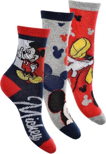 TROJBALENÍ CHLAPECKÝCH PONOŽEK MICKEY DISNEY - MODRÁ/ŠEDÁ/ČERVENÁ Velikost: 31/34