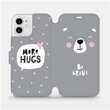 Flipové pouzdro na mobil Apple iPhone 12 - MH06P Be brave - more hugs (5903516374922)