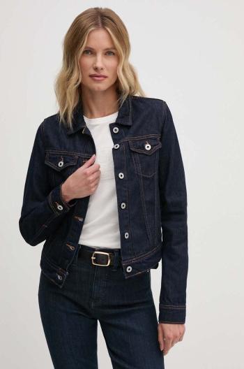 Bunda Pepe Jeans SLIM JACKET dámská, tmavomodrá barva, přechodná, PL402430AB2