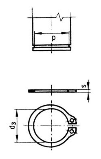 Pojistné kroužky TOOLCRAFT 9 D471 194748, DIN 471, vnitřní průměr 8,4 mm, 100 ks