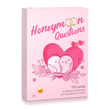 Spielehelden Honeymoon Questions, Karetní hra, Více než 100 otázek v angličtině, Dárková krabička