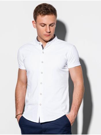 Pánská košile s krátkým rukávem K543 - bílá