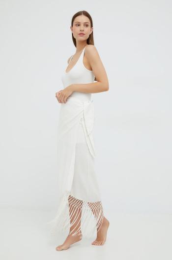 Plážová sukně Sisley bílá barva
