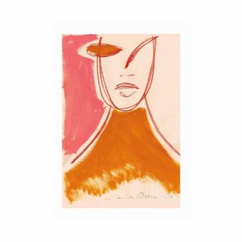 Plakát Pink Portrait – 30 × 40 cm
