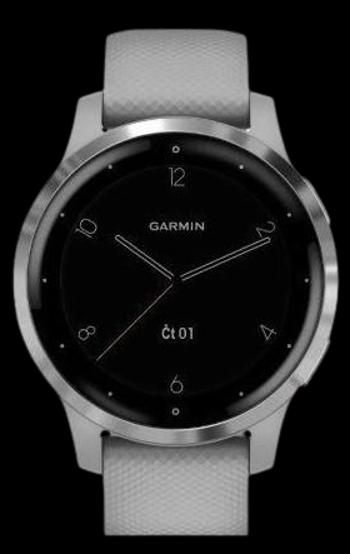 II. jakost Garmin vívoActive4S Silver/Gray Band