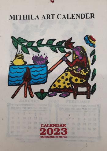 nepálský kalendář 2023 - Mithila Art Calender 1