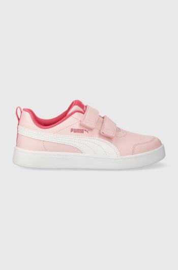 Dětské sneakers boty Puma Courtflex v2 růžová barva